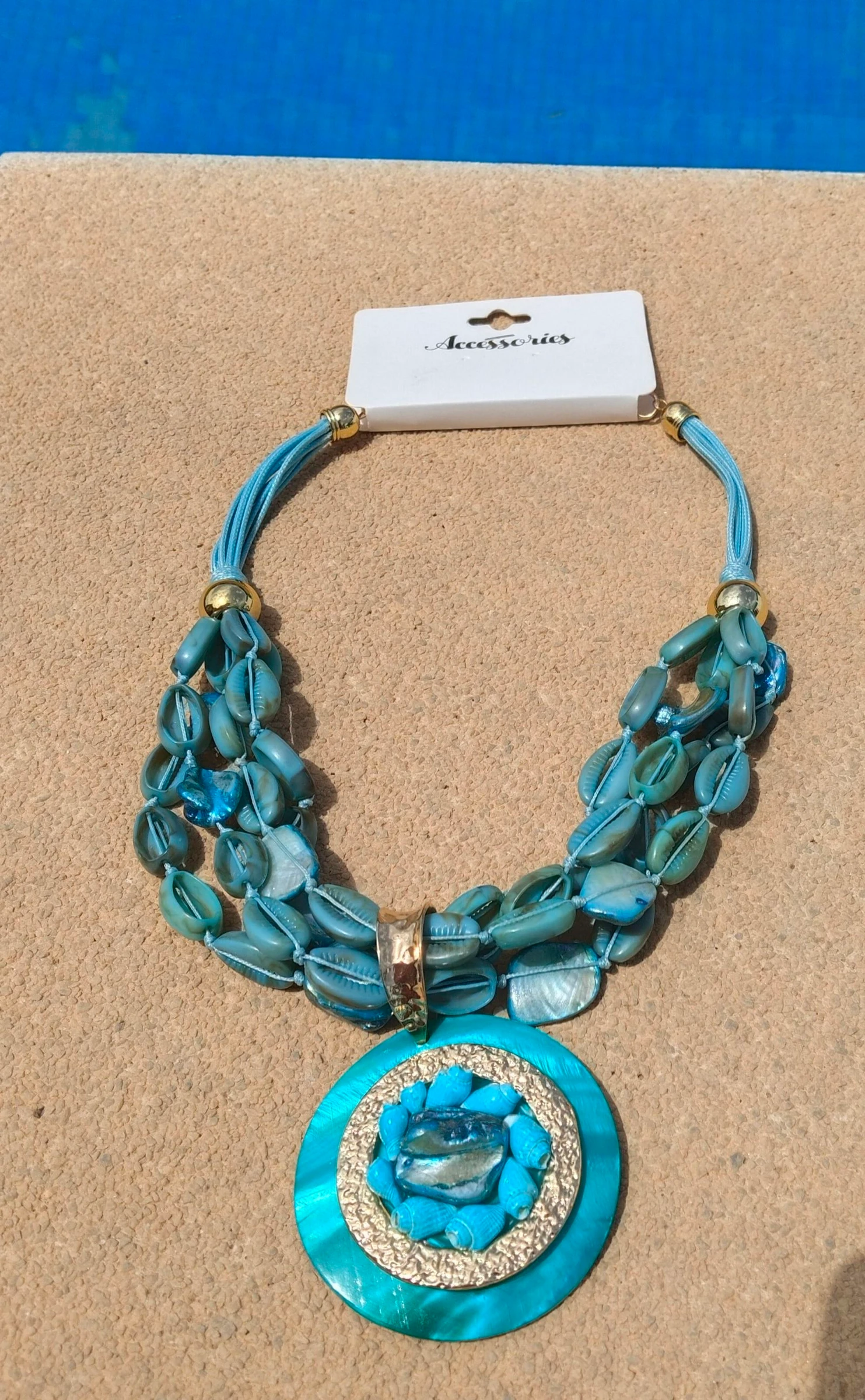 Collar turquesa con abalorios 🐚🩵 – photo 4